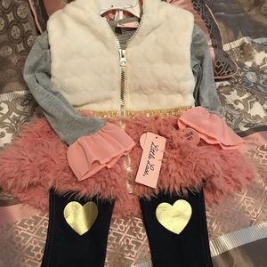3pc Faux Fur Outfit